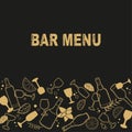 Cover template for bar menu.